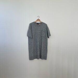 Hatch Reese Knot T-Shirt Dress in Gray